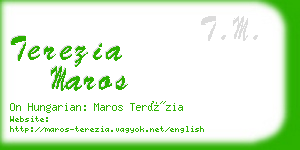 terezia maros business card